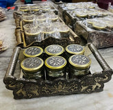 Wooden Box, Dry Fruit Box With 6 Pieces Glass Bowl, Sweet Box, Return Gift, Wedding Gift, Party Favors Gift, Ethnic Wedding Favors Gift